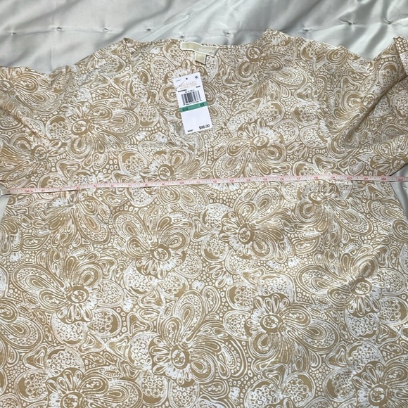 Michael by Michael Kors Paisley Print Ruffled Sleeve Top sz 0X - Picture 5 of 11